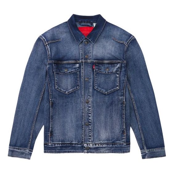 Men's Levis lapel Retro Denim Jacket Denim Blue 67778-0007