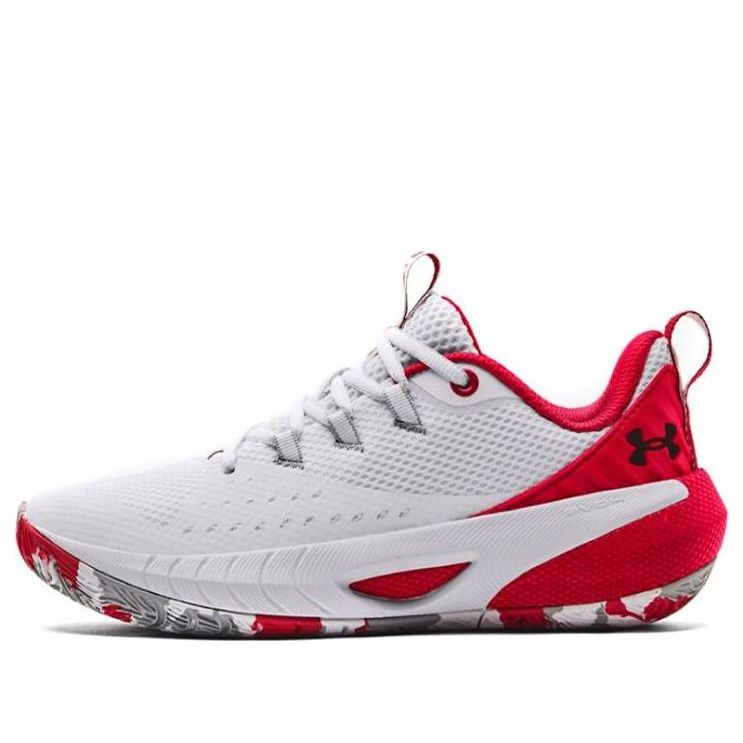 (WMNS) Under Armour HOVR Ascent 'White Red' 3025680-101