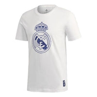 adidas Real Madrid Casual Sports Round Neck Short Sleeve White GH9987