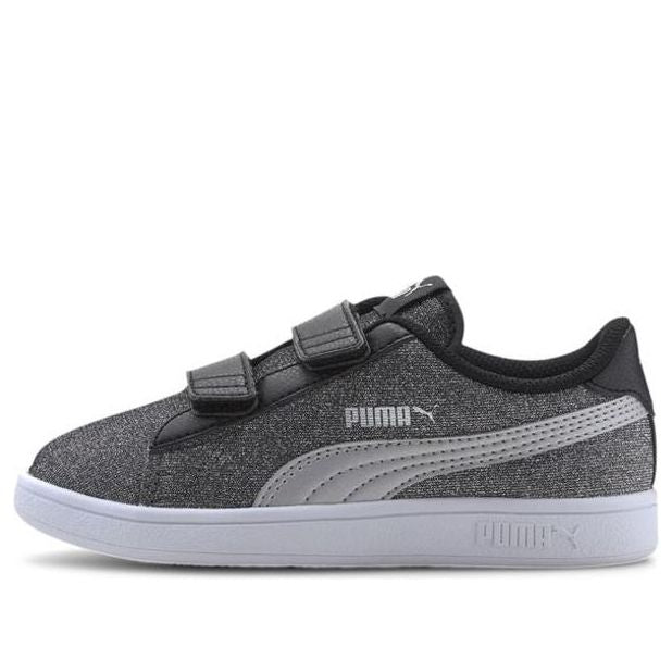 (PS) PUMA Smash V2 Glitz Glam Sport Shoes Black/Silver 367378-14