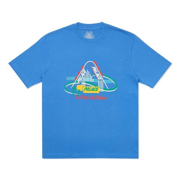 PALACE French Ones Printing Short Sleeve Unisex Blue PAL-SS20-105