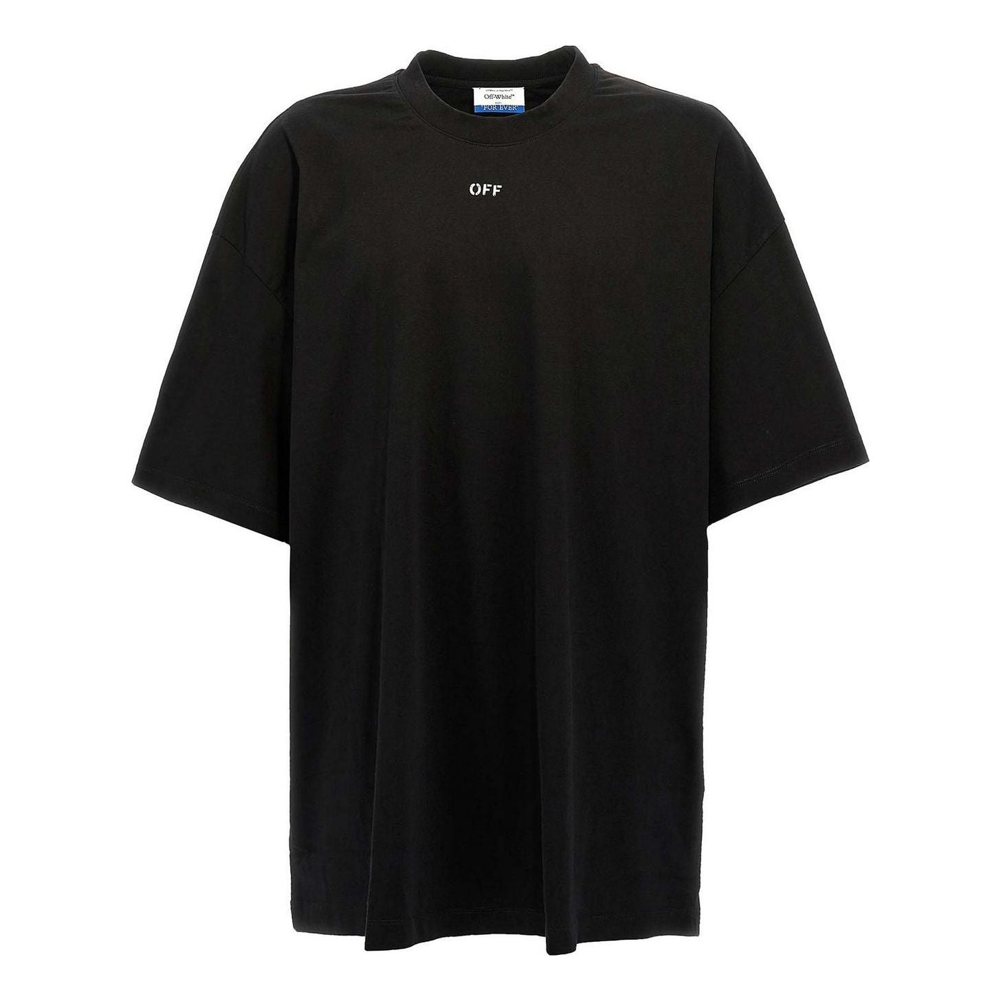 Off-White Logo-Stamp Cotton T-shirt 'Black' OMAA161C99JER0011001