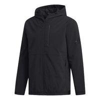 adidas O1 Wb Adapt Solid Color Outdoor Reflective Sports Hooded Jacket Black EH3748