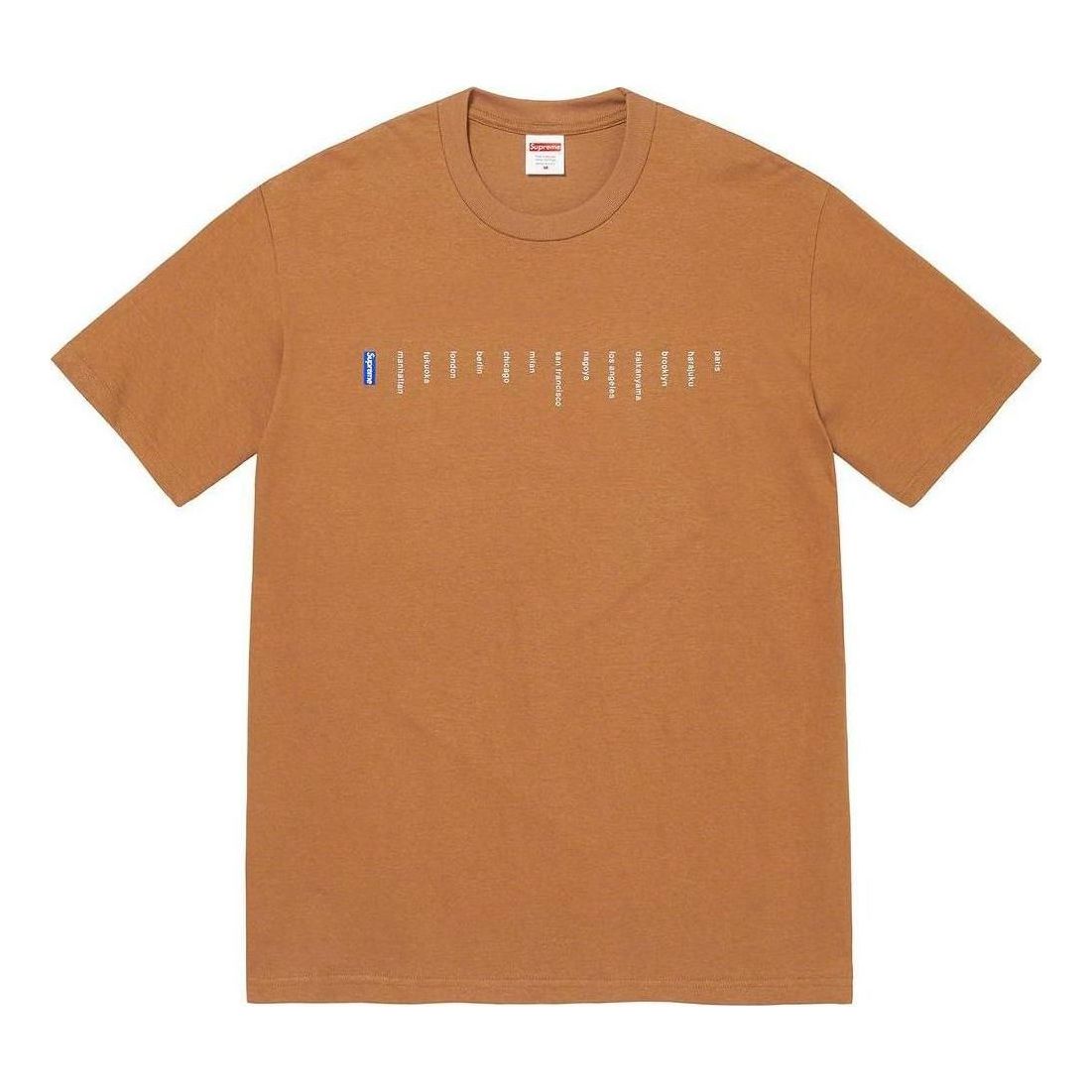 Supreme Location T-Shirt 'Tan White' SUP-SS23-008