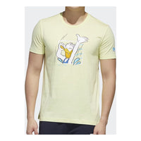 adidas neo U DSNY DD TEE1 DISNEY Donald Duck Sports Short Sleeve Yellow GJ9975