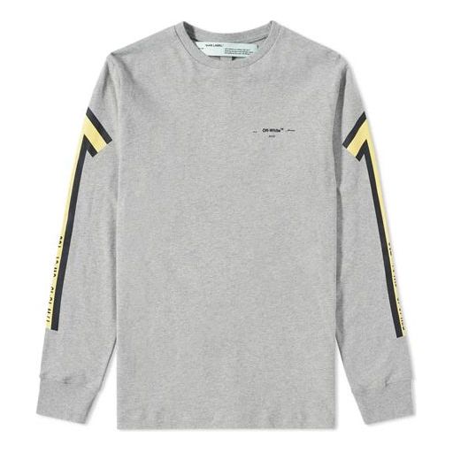 Off-White Back Arrows Sketch Mens Long Sleeve 'Grey Yellow' OMAB001E181850250760