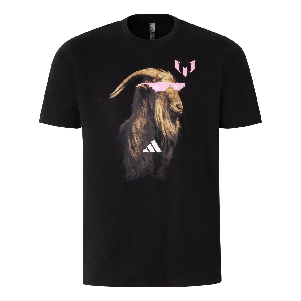 adidas X Messi GOAT Graphic SS T-Shirts Asia Sizing 'Black' JD7127