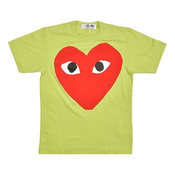 COMME des GARCONS PLAY Pastelle Red Logo T-Shirt 'Green' AZ-T274-051-2