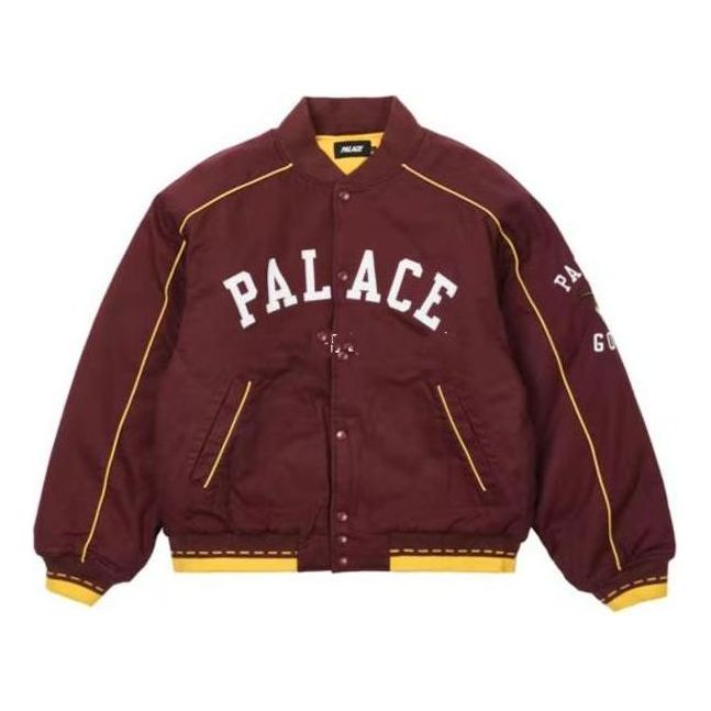 Palace SS22 Varsity Jacket 'Burgundy' P22JK108