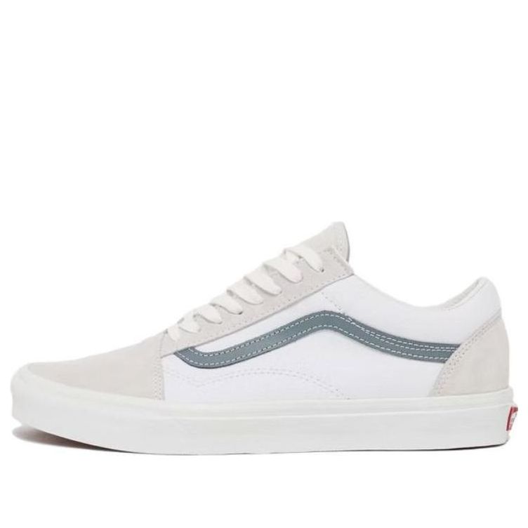 Vans Old Skool Cozy Wear-resistant Skateboarding Shoes White Blue VN0A7Q2JRV2