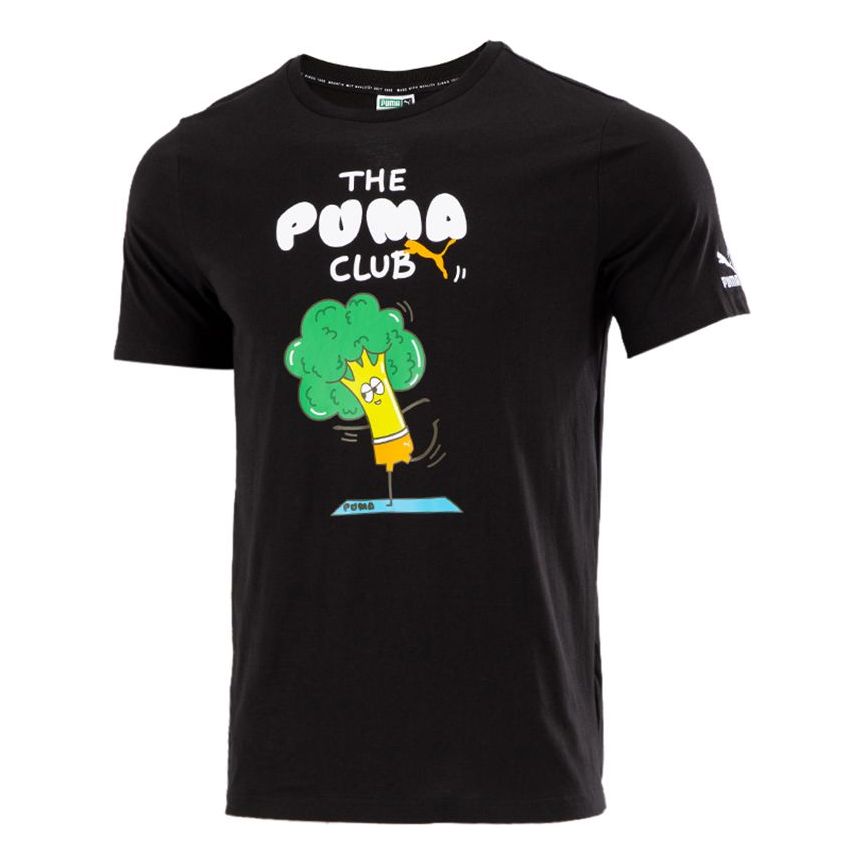 PUMA Club Graphic T-Shirt 'Black' 533197-01