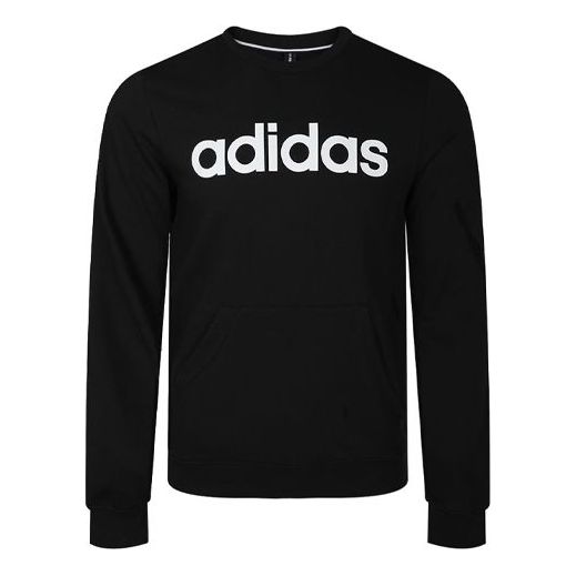 Men's adidas neo Side Alphabet Pullover Black EI4708
