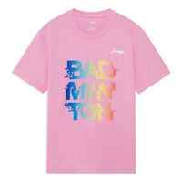 Li-Ning Graphic Quick-Drying Badminton T-shirt 'Pink' AHSS471-4