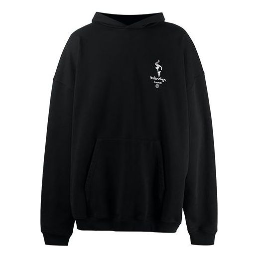 Balenciaga Paris Olympics Oversized Hoodie 'Black' 620973TIV451070