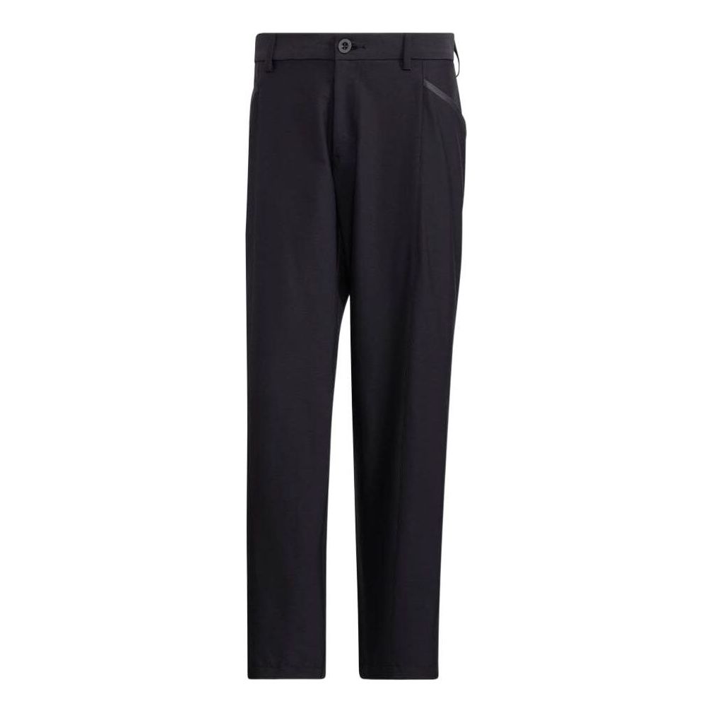 Men's adidas Solid Color Straight-Leg Casual Pants/Trousers Black H64631