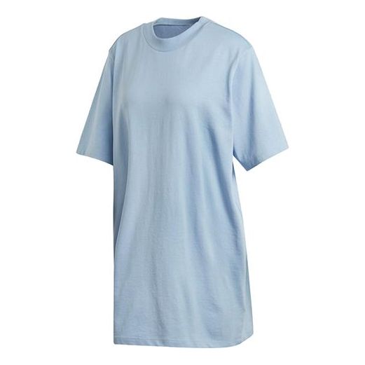 (WMNS) adidas originals Back Printing Athleisure Casual Sports Long Dress Blue EH8713