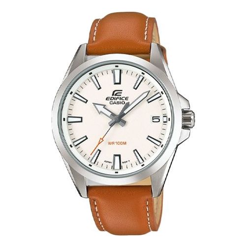 CASIO EDIFICE Series Fashion Leatheres Leisure SportsMen'sWatcheses Mens Brown Analog EFV-100L-7AVU