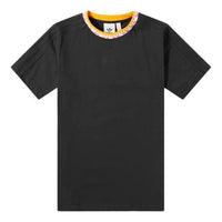 adidas originals ribbed Round Neck Casual Sports Short Sleeve Black GN5627