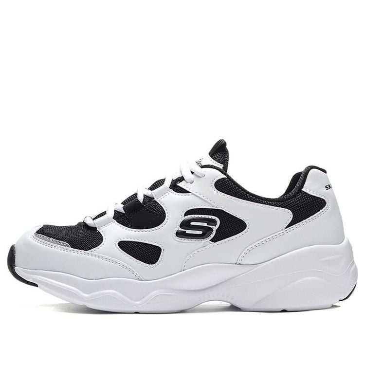 (WMNS) Skechers D'Lites Airy Low-Top Daddy Shoes White/Black 88888364-WBK