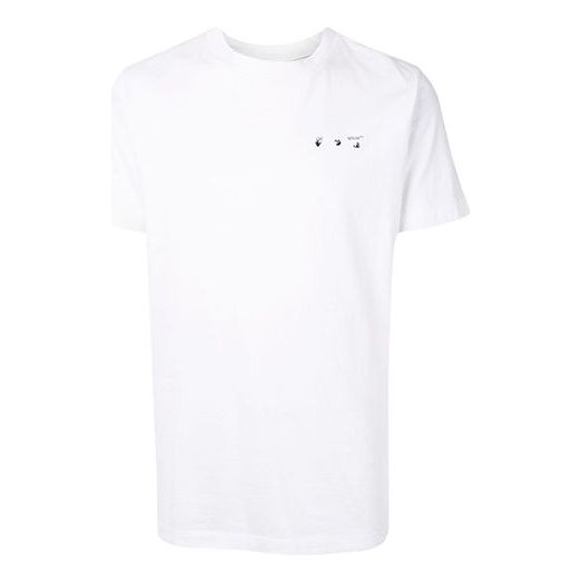 Off-White Round Neck Short Sleeve White OMAA027F20FAB0080110