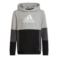 (GS) adidas Colourblock Hoodie Asia Sizing 'Black Grey' HN8563