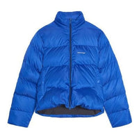 Balenciaga Small Logo Print Down Jacket 'Blue' 556231TYD334210