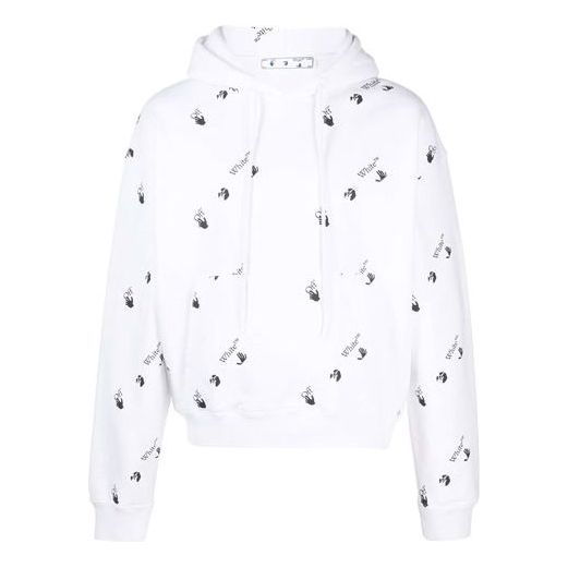 Off-White Men's SS21 Logo Sweatshirt White OMBB037R21FLE0080110
