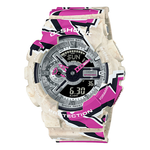 CASIO G-Shock Analog-Digital 'White Pink' GA-110SS-1AJR