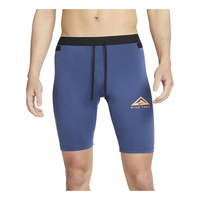 Men's Nike Casual Logo Printing Tight Blue Gym Shorts DM4796-410