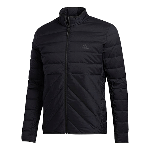 adidas Thin and light Long Sleeves Stand Collar Down Jacket Black FS6941