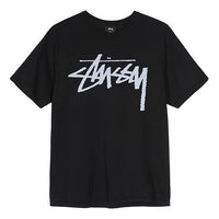Stussy Stock Tee Logo Short Sleeve Unisex Black 1904442-BLACK