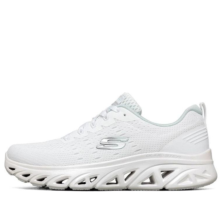 (WMNS) Skechers Glide-Step Sport Low-Top Running Shoes White/Silver 149324-WSL