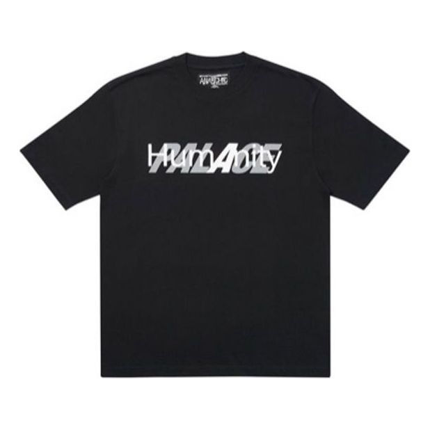 PALACE Unisex Humanity Printing Round-neck Black P18TS199