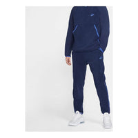 Nike Sportswear Solid Color Fleece Lacing Sports Long Pants Navy Blue Dark  CU4372-410
