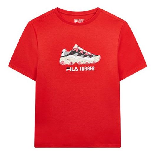 (WMNS) FILA Jagger FILA Short Sleeve Red F11W028141F-RD