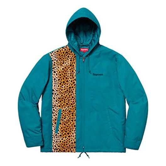 Supreme SS19 Cheetah Hooded Station Jacket Green SUP-SS19-615