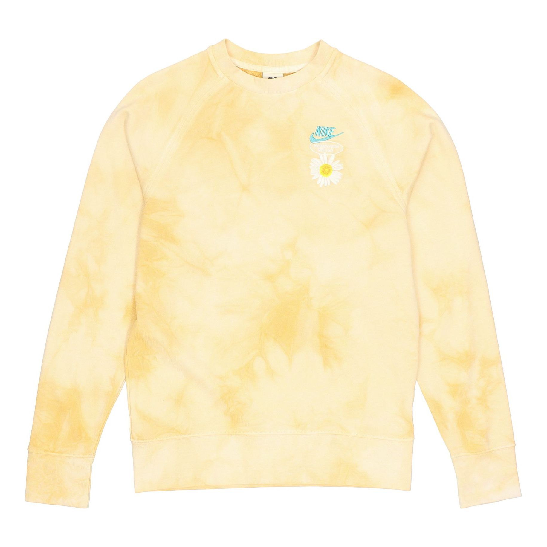 Men's Nike Sportswear Tie Dye Embroidered Daisy Round Neck Gold DM5011-777