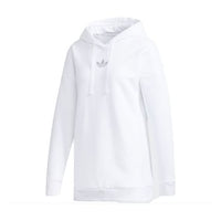 (WMNS) adidas Trefoil Hoodie 'White Silver' GH7775