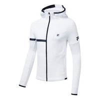 FILA Athletics Printing hooded Knit Jacket Sports White A11M011520F-WT
