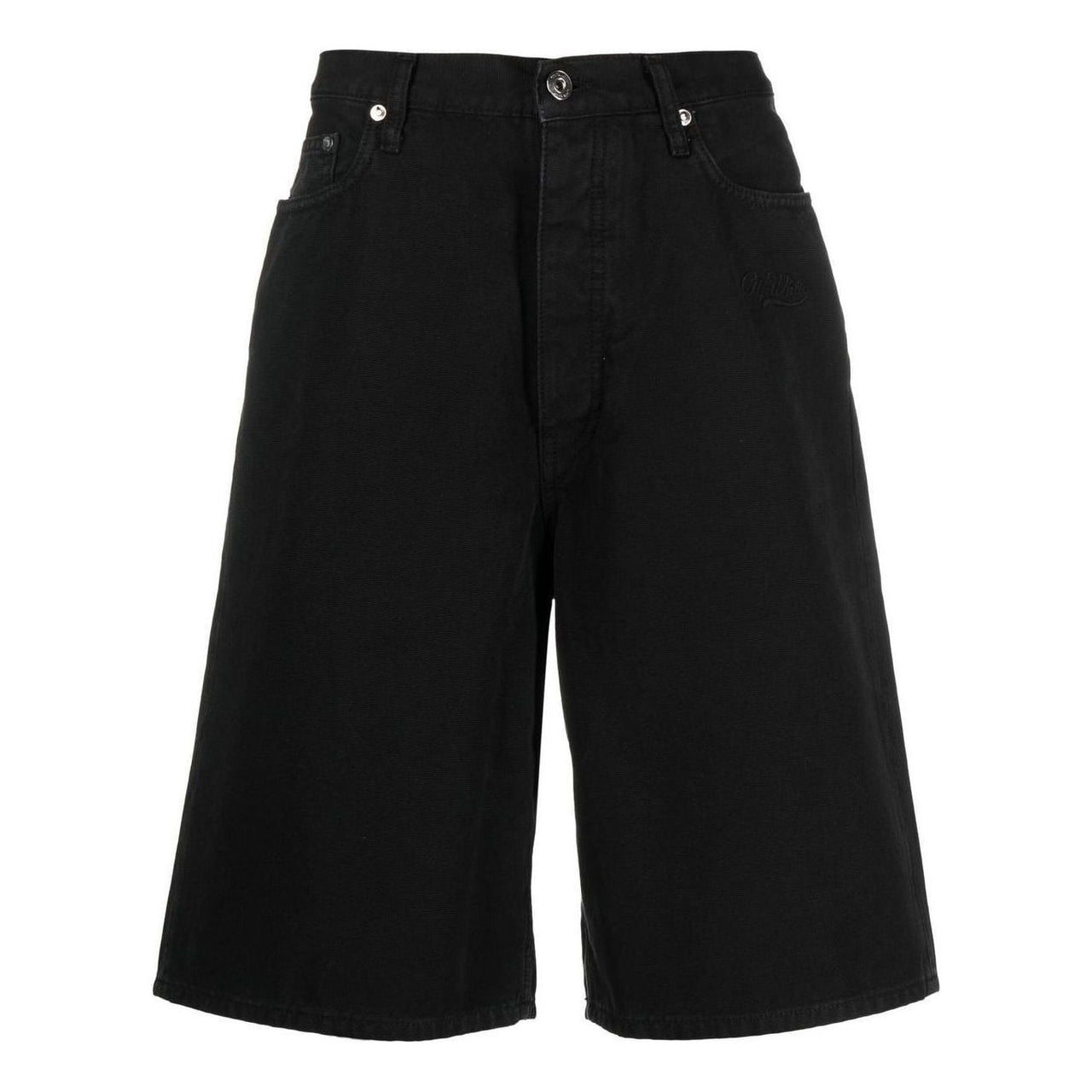 Off-White Cotton Utility Bermuda Shorts 'Black' OMCB084S23FAB00110101010
