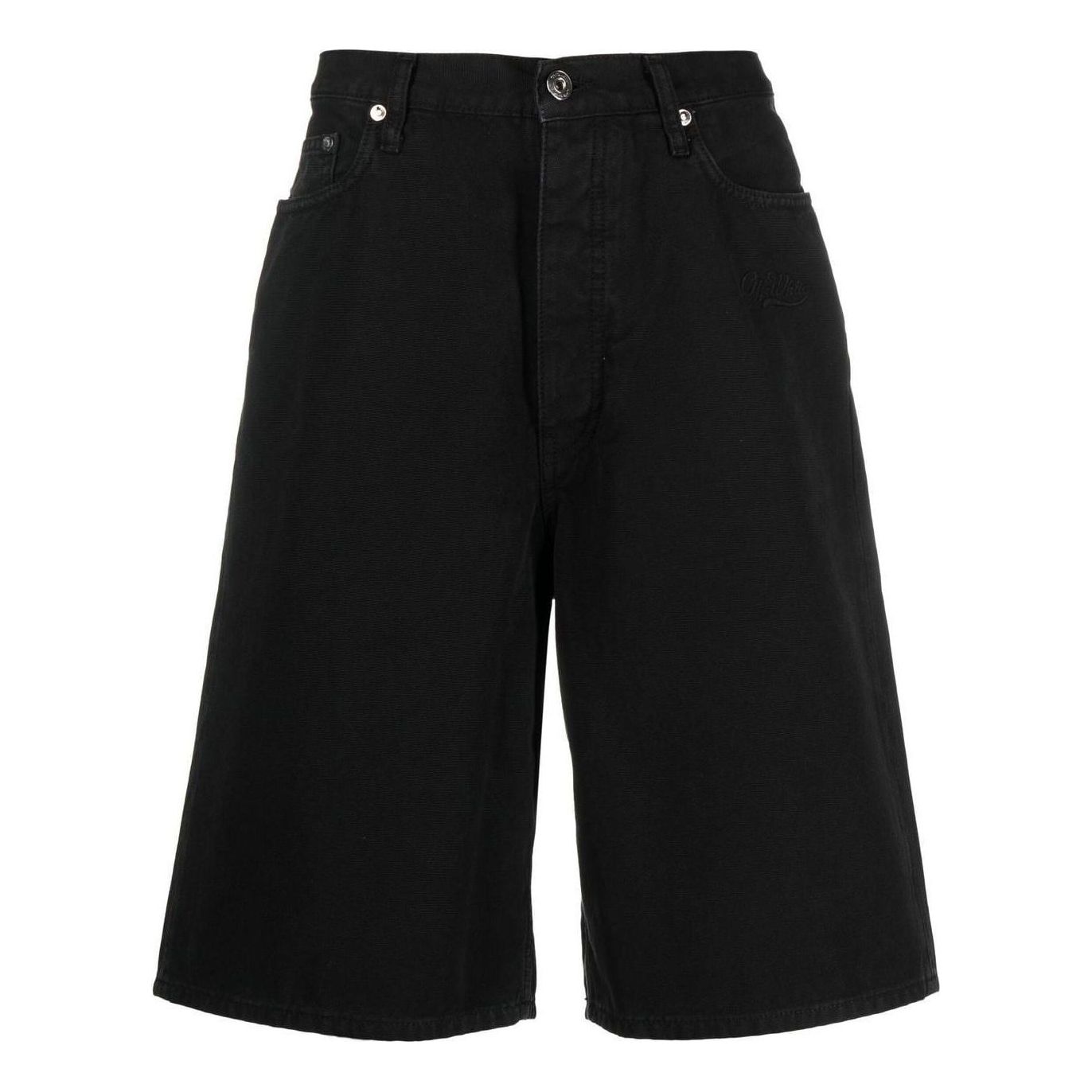 Off-White Cotton Utility Bermuda Shorts 'Black' OMCB084S23FAB00110101010
