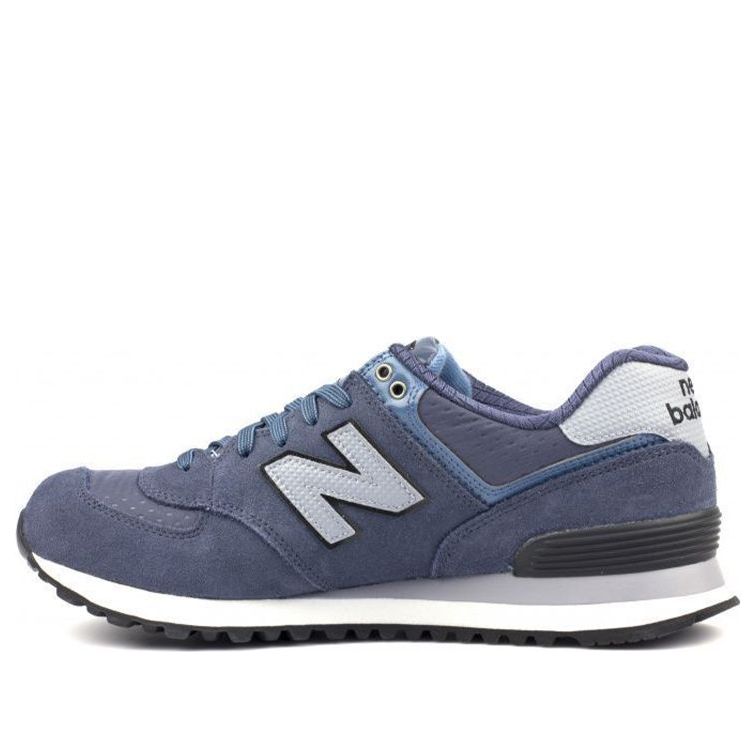 New Balance 574 Series Wear-resistant Non-Slip Shock Absorption Low Tops Gray Blue ML574CUB