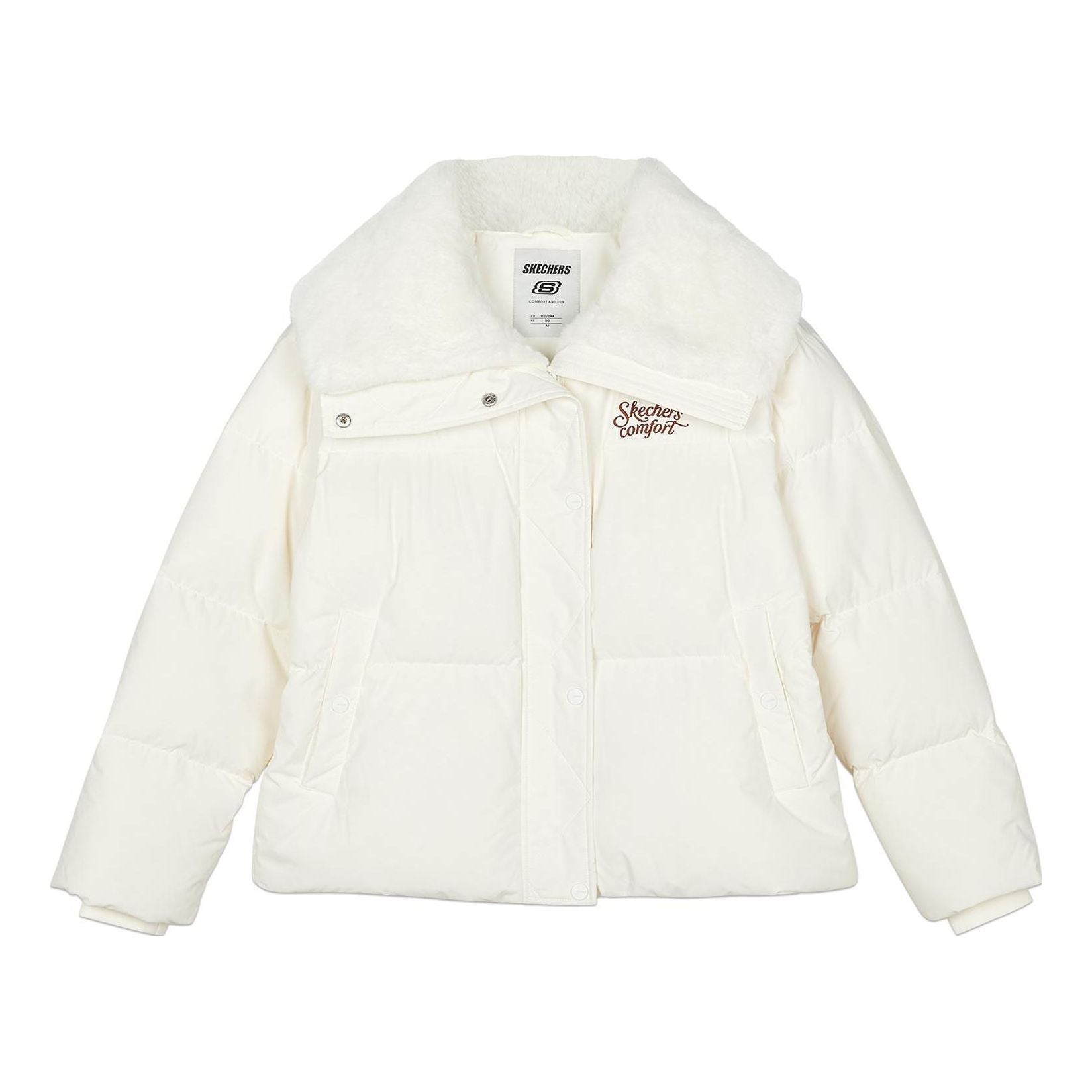 (WMNS) Skechers FASHION Letter Printed Down Jacket 'White' L423W124-0074