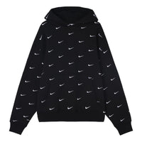 Nike All Over Swoosh Logo Hoodie 'Black' CJ8907-010