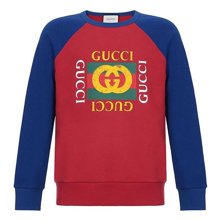 Gucci GG Cotton Jersey Sweatshirt 'Red Blue' 497255-X3I87-6094