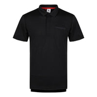 adidas Solid Color Athleisure Casual Sports Short Sleeve Polo Shirt Black CY3330