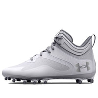 Under Armour HOVR Fade 2 Command MC Mid Lacrosse Cleats 'White Grey' 3026970-102