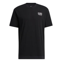 adidas neo M Pk Mix Gr Tee Casual Sports Breathable Short Sleeve Black H45162
