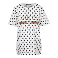 (WMNS) Gucci With Round Neck And Wave Dot Letters For White 615044-XJCLK-9381