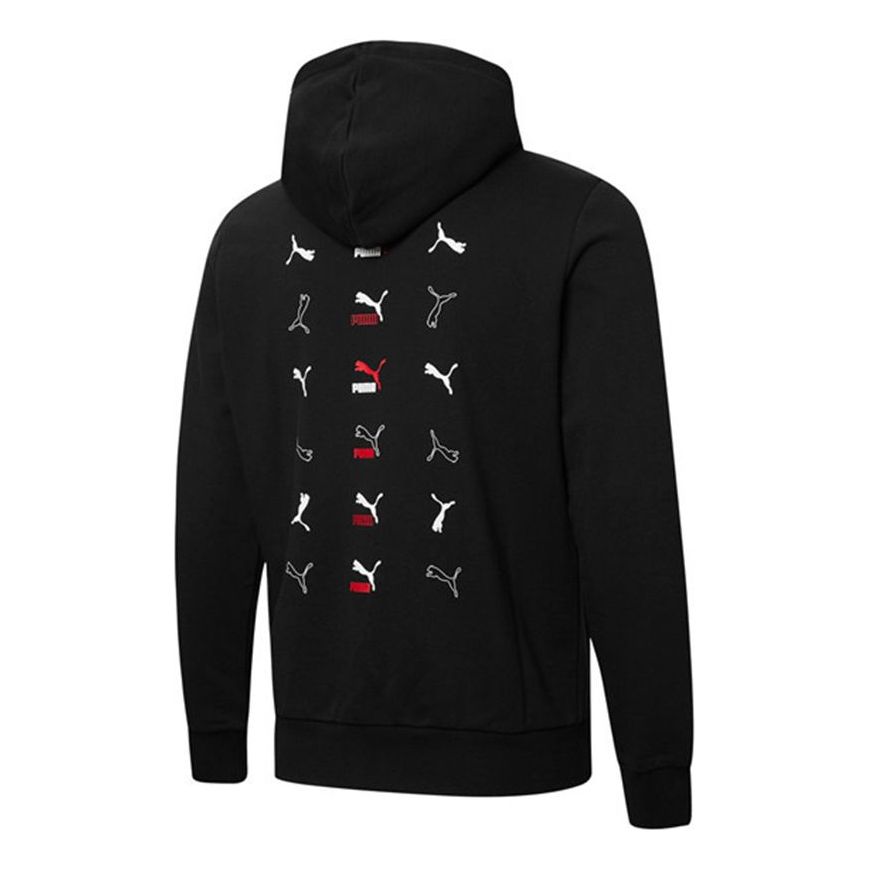 PUMA Sports Knit Cardigan hooded casual Jacket Black 533143-01